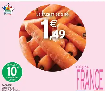 Intermarché Carotte offre