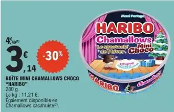 E.Leclerc HARIBO Boîte mini chamallows choco offre