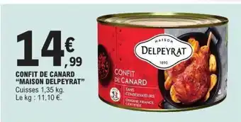E.Leclerc MAISON DELPEYRAT Confit de canard offre