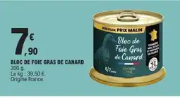E.Leclerc Bloc de foie gras de canard offre