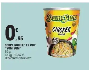 E.Leclerc YUM YUM Soupe nouille en cup offre