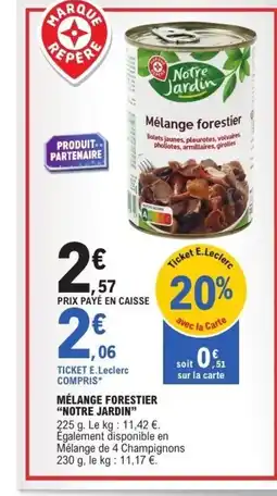 E.Leclerc NOTRE JARDIN Mélange forestier offre