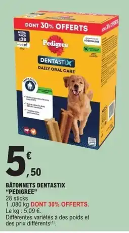 E.Leclerc PEDIGREE Bâtonnets dentastix offre