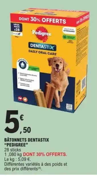 E.Leclerc PEDIGREE Bâtonnets dentastix offre
