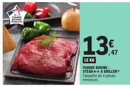 E.Leclerc Viande bovine steak à griller offre