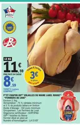 E.Leclerc P'tit chapon igp volailles du maine label rouge offre