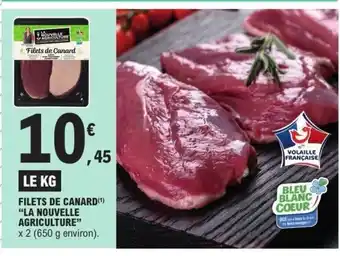 E.Leclerc LA NOUVELLE AGRICULTURE Filets de canard offre