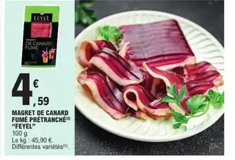 E.Leclerc FEYEL Magret de canard fumé prétranché offre
