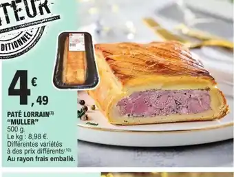 E.Leclerc MULLER Paté lorrain offre