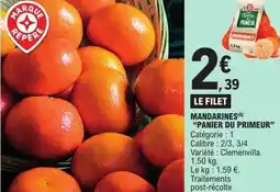 E.Leclerc PANIER DU PRIMEUR Mandarines offre