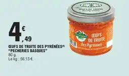 E.Leclerc PECHERIES BASQUES Œufs de truite des pyrénées offre