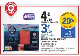 E.Leclerc RONDE DES MERS Saumon fumé de norvège offre