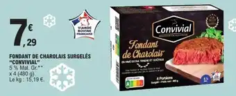 E.Leclerc CONVIVIAL Fondant de charolais surgelés offre