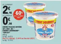E.Leclerc YOPLAIT Crème fraiche entière 30% mat. gr format gourmand offre