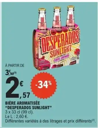E.Leclerc DESPERADOS SUNLIGHT Bière aromatisée offre