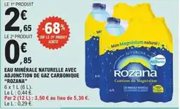 E.Leclerc ROZANA Eau minérale naturelle avec adjonction de gaz carbonique offre