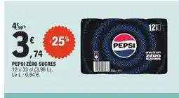 E.Leclerc PEPSI Zéro sucres offre