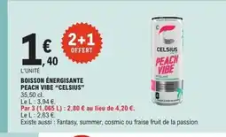 E.Leclerc CELSIUS Boisson énergisante peach vibe offre