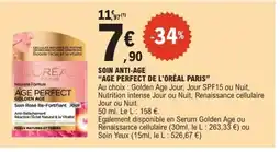 E.Leclerc AGE PERFECT DE L'ORÉAL PARIS Soin anti-age offre