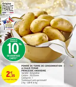 Intermarché Pomme de terre de consommation a chair ferme princesse amandine offre