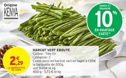Intermarché Harcot vert ebouté offre