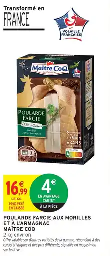 Intermarché Poularde farcie aux morilles et à l'armagnac maître coq offre