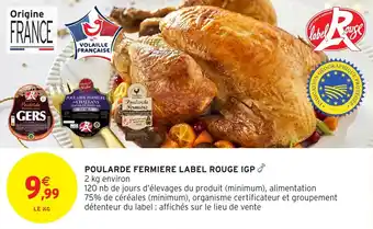 Intermarché Poularde fermiere label rouge igp offre