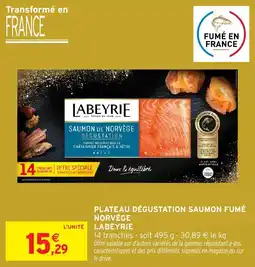 Intermarché Plateau dégustation saumon fumé norvège labeyrie offre
