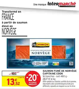 Intermarché Saumon fumé de norvège capitaine cook offre