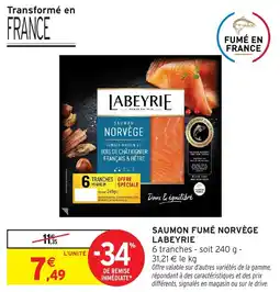 Intermarché Saumon fumé norvège labeyrie offre