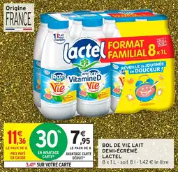 Intermarché Bol de vie lait demi-écrémé lactel offre