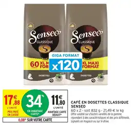 Intermarché Café en dosettes classique senseo offre
