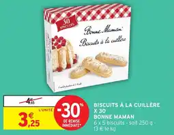 Intermarché Biscuits à la cuillère x 30 bonne maman offre
