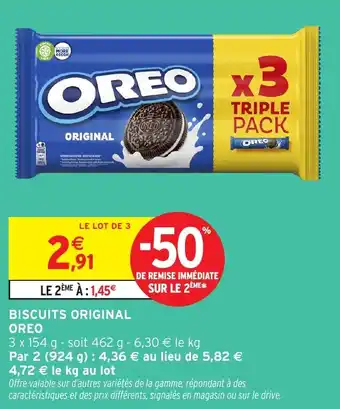 Intermarché Biscuits original oreo offre