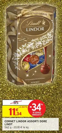 Intermarché Cornet lindor assorti dore lindt offre