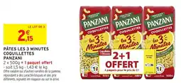 Intermarché Pâtes les 3 minutes coquillettes panzani offre