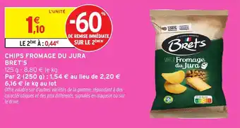 Intermarché Chips fromage du jura bret's offre