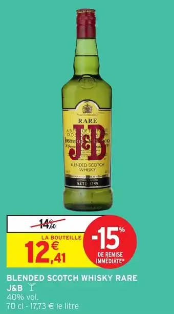 Intermarché Blended scotch whisky rare j&b offre