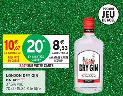 Intermarché London dry gin on off offre