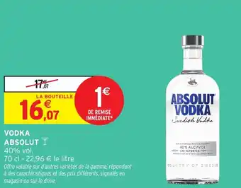 Intermarché Vodka absolut offre