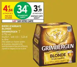 Intermarché Bière d'abbaye blonde grimbergen offre