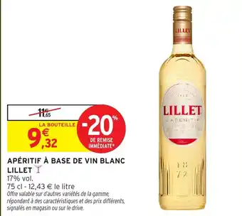 Intermarché Apéritif à base de vin blanc lillet offre