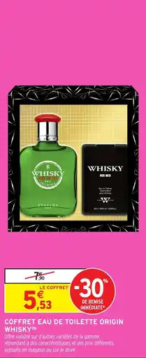 Intermarché Coffret eau de toilette origin whisky offre