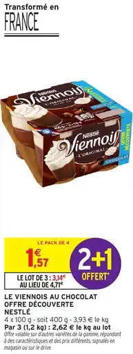 Intermarché Le viennois au chocolat offre découverte nestlé offre
