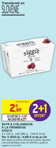 Intermarché Skyr à l'islandaise à la framboise siggi's offre