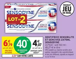 Intermarché Dentifrice sensibilite et gencives sensodyne offre