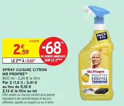 Intermarché Spray cuisine citron mr propre offre