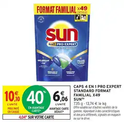 Intermarché Caps 4 en 1 pro expert standard format familial x49 sun offre