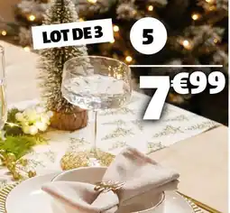 Gifi 3 verres à cocktail offre
