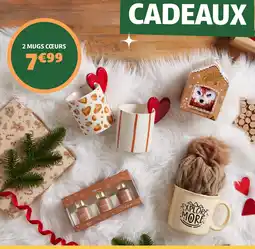 Gifi 2 mugs cœurs offre